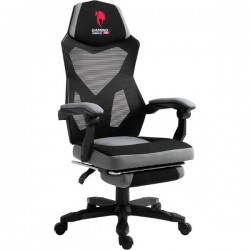 Gaming Chair ASSASSIN Gaming PRO Premium Black & Gray Woven Fabric with Leg Support